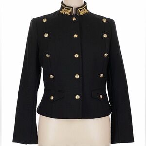 Lauren Ralph Lauren Black Jacket with Gold Embroidery